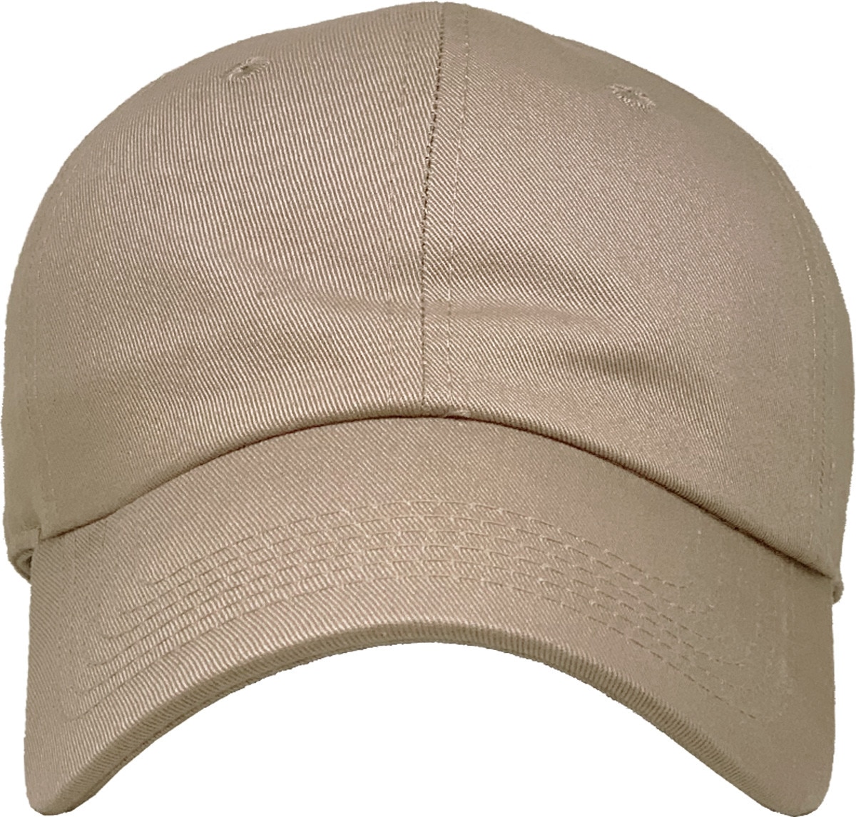 Dark Khaki Low Profile Baseball Caps Front View